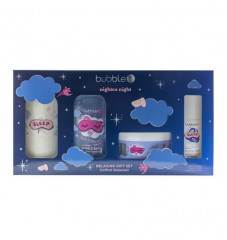 Bubble’t Nightea Night подаръчен комплект с пяна за вана, ароматен спрей, лосион за тяло и масло за тяло